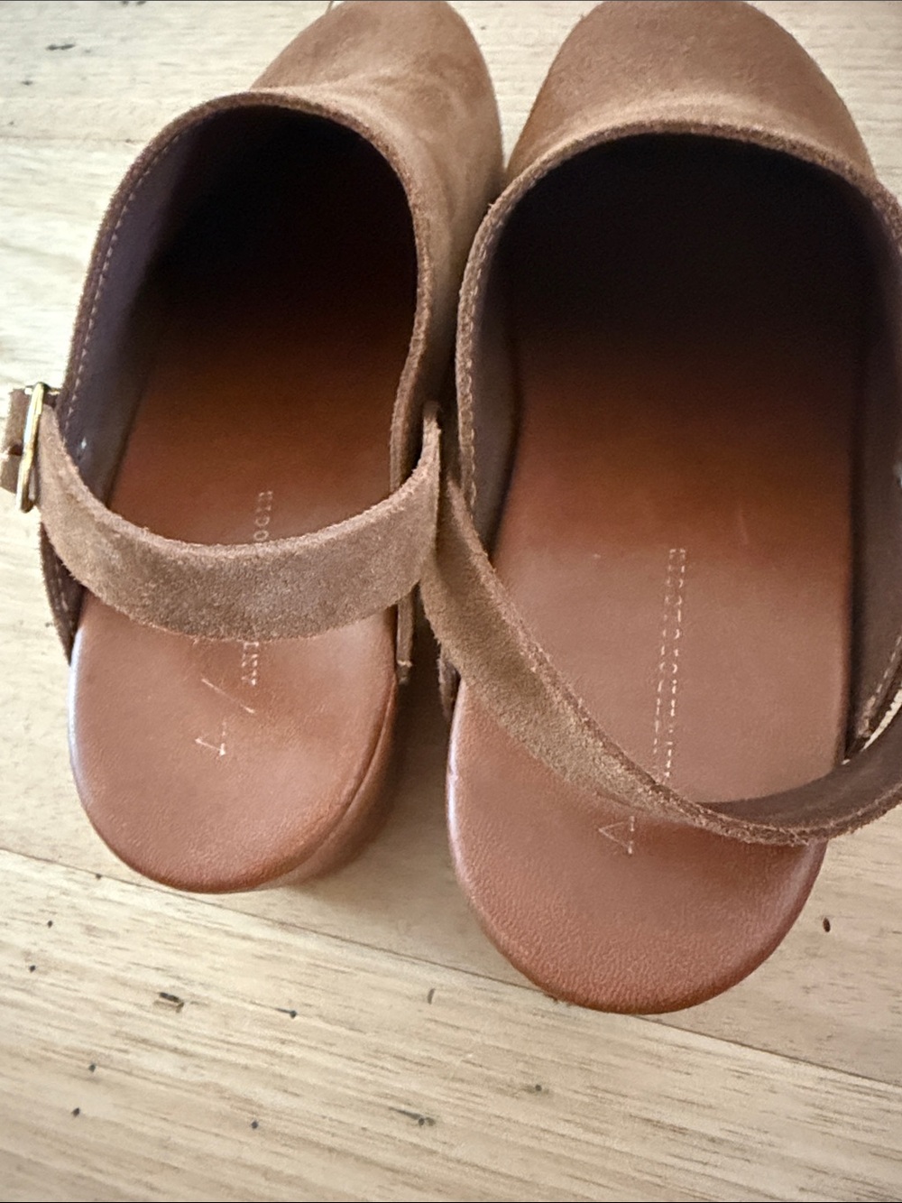 Anthropologie Suede clog with Adjustable Straps - Picture 6 of 6